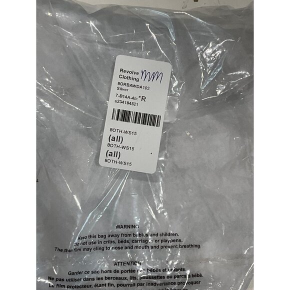 8 Other Reasons Disc Crop Top in Silver One Size New Womens Disc Mirror Cropped - Picture 10 of 12